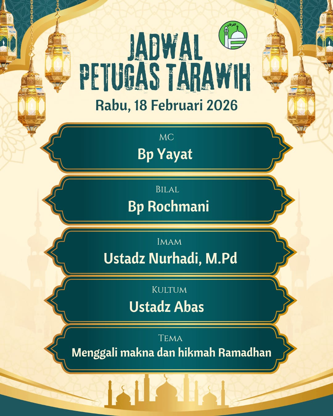 Kultum Tarawih 1 Ramadhan