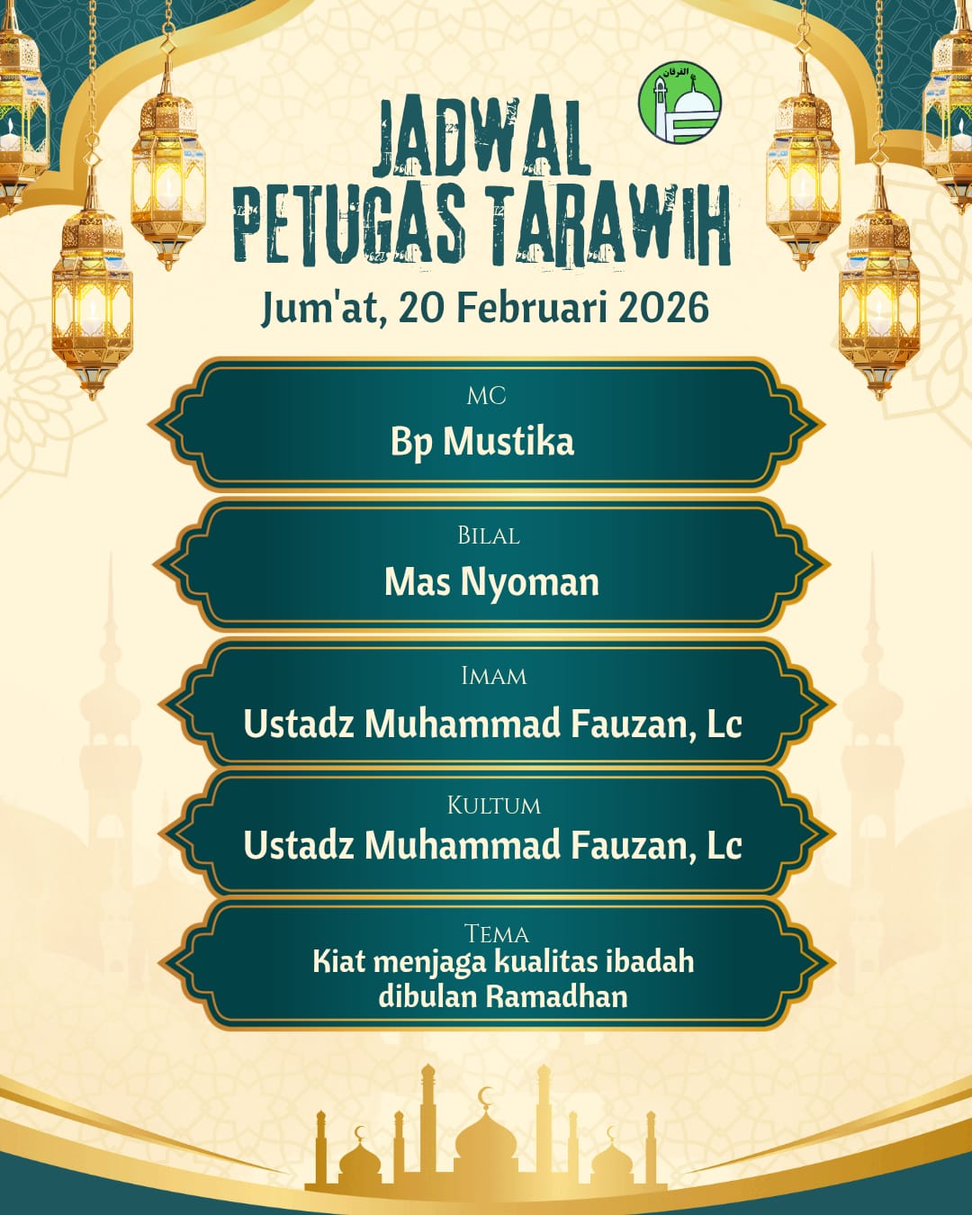 Kultum Tarawih 3 Ramadhan