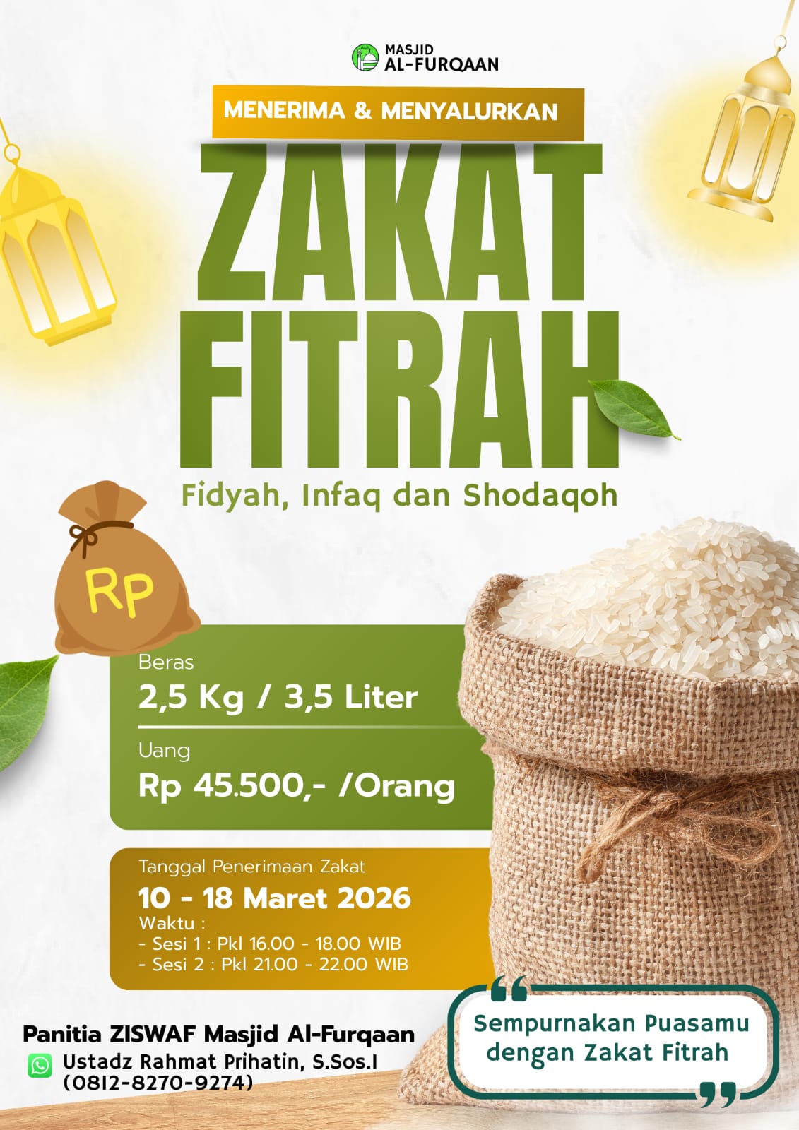 Zakat, Infaq dan Shodaqoh